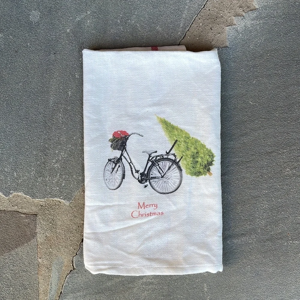 Anthropologie-Bike Merry Xmas Guest Towel